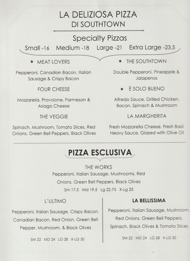 Southtown Pizzeria , Italian Cuisine Menu image 2